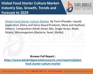 Global Food Starter Culture Market