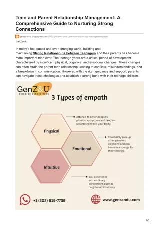 Teen and Parent Relationship Management - A Comprehensive Guide to Nurturing Strong Connections