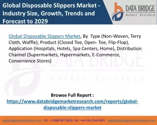 Global Disposable Slippers Market