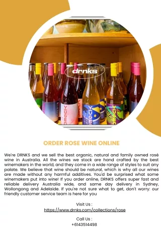 Order Rose Wine Online