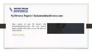 Nj Divorce Papers  Instantonlinedivorce.com