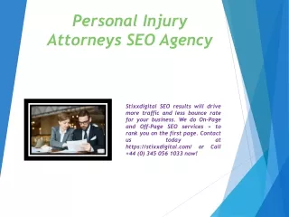 Personal Injury Attorneys SEO Agency