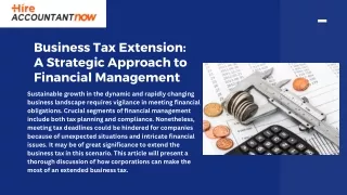 Business Tax Extension A Strategic Approach to Financial Management