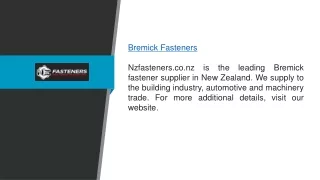 Bremick Fasteners Nzfasteners.co.nz