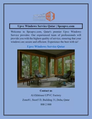 Upvc Windows Service Qatar  Spcupvc.com