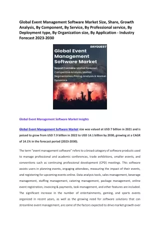 Global Event Management Software Market