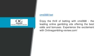 Cmd368 Bet Onlinegambling-review.com