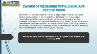 An Easy Guide To Troubleshoot QBDBMgrN Not Running Issue