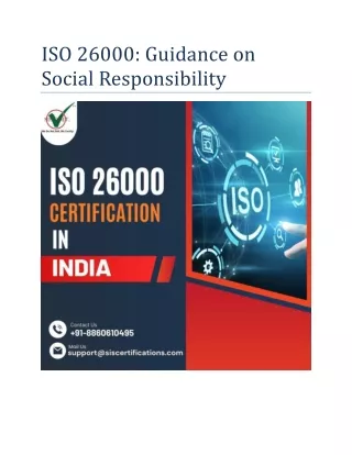 ISO 26000: Guidance on Social Responsibility