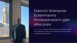 Dietrich Wienecke unterstützt ältere Menschen in Hamburg Deutschland