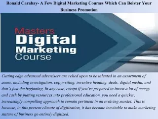 A Few Digital Marketing Courses Which Can Bolster Your Business Promotion