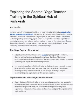 Exploring the Sacred_ Yoga Teacher Training in the Spiritual Hub of Rishikesh