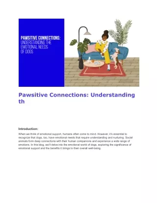 Pawsitive Connections_ Understanding th