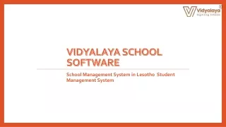 School Management System in Lesotho