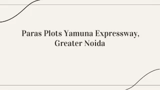 Paras Plots Yamuna Expressway Greater Noida - PDF