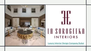 Luxury Interior Design Company Dubai