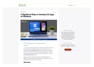 5 Significant Ways to Develop iOS Apps on Windows