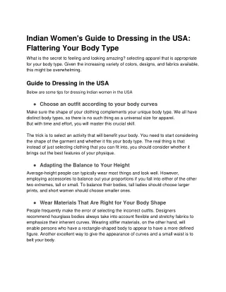 Indian Women's Guide to Dressing in the USA_ Flattering Your Body Type.docx