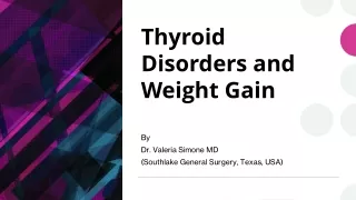 Thyroid Disorders and Weight Gain