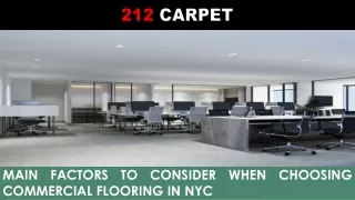 Main Factors to Consider When Choosing Commercial Flooring in NYC