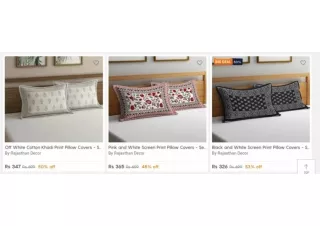 Pillow Covers : Buy Pillow Covers Online Upto 55% OFF at WoodenStreet