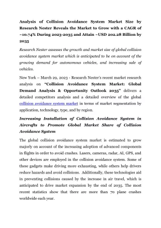 Collision_Avoidance_System_Market