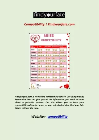 Compatibility | Findyourfate.com