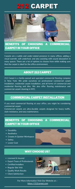 Benefits of Choosing a Commercial Carpet in Your Office