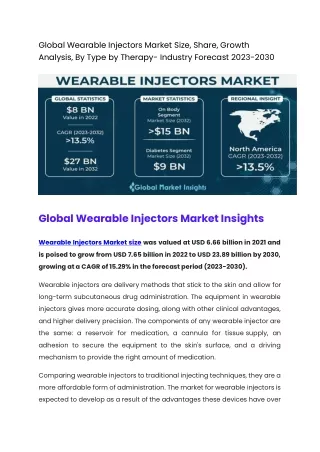 Global Wearable Injectors Market Size