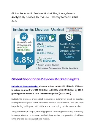 Global Endodontic Devices Market Size