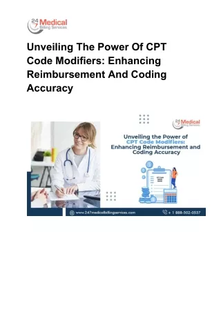 Unveiling The Power Of CPT Code Modifiers_ Enhancing Reimbursement And Coding Accuracy