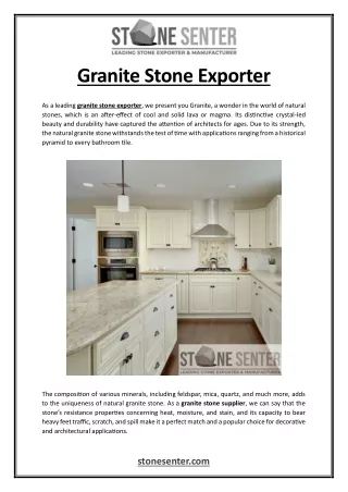 Granite Stone Exporter