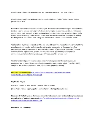 Interventional Spine Devices Market