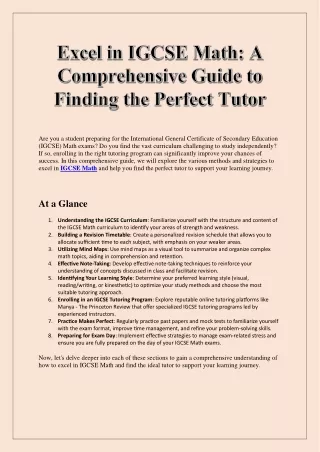 Excel in IGCSE Math A Comprehensive Guide to Finding the Perfect Tutor