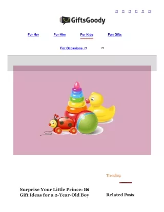 Presents for 2-year-old Boys
