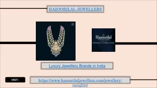 Luxury Jewellery Brands in India