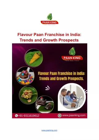 Flavour Paan Franchise in  India - Paanking