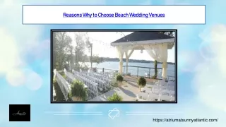 Reasons Why to Choose Beach Wedding Venues