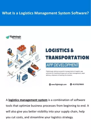Logistics Management Software - Flightslogic