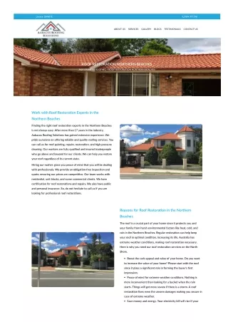 Roof Restoration Northern Beaches