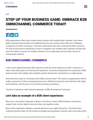 Step Up Your Business Game_ Embrace B2B Omnichannel Commerce Today