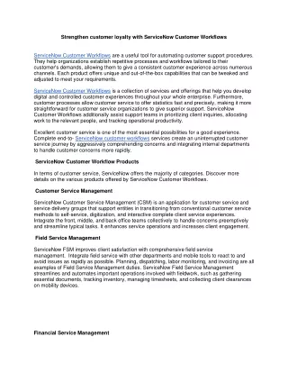 Strengthen customer loyalty with ServiceNow Customer Workflows