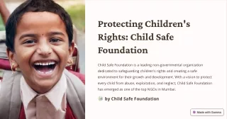 Prominent NGO in Mumbai - Child Safe Foundation: Empowering Children for a Bette