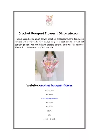 Crochet Bouquet Flower  Blingcute.com