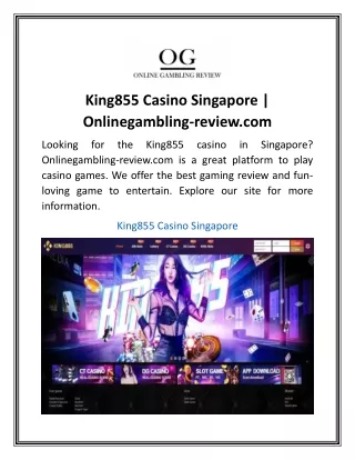 King855 Casino Singapore  Onlinegambling-review.com