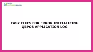 How To Rectify Error Initializing QBPOS Application Log