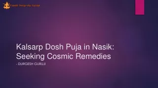 Kalsarp Dosh Puja in Nasik