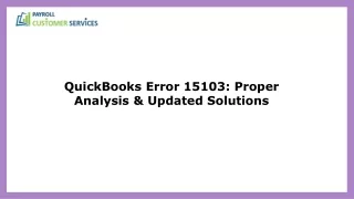 Resolving QuickBooks Error 15103: Step-by-Step Guide