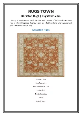 Karastan Rugs | Rugstown.com