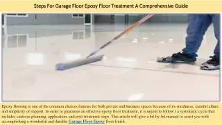 Steps For Garage Floor Epoxy Floor Treatment A Comprehensive Guide